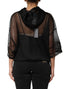 Dolce & Gabbana Black See Through Hooded Pullover Sweater